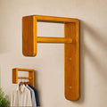 Vastupadma Solid Wood Wall Mounted Clothes Hanger for Bedroom & Entryway – Wooden Wall Hanging Rack for Shirts, Coats & Garments | Space Saving Clothes Organizer | 30 × 43 cm